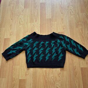 Rocket x Lunch Vintage Lightning Bolt Sweater Size Small